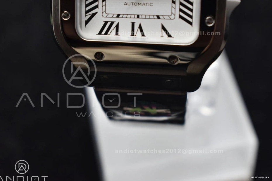 MIYOTA de on SS TopPick Cartier Santos Edition Dial White 1045 SmartLinks 1:1 Bracelet V 35mm BVF SS Best 9015 1026